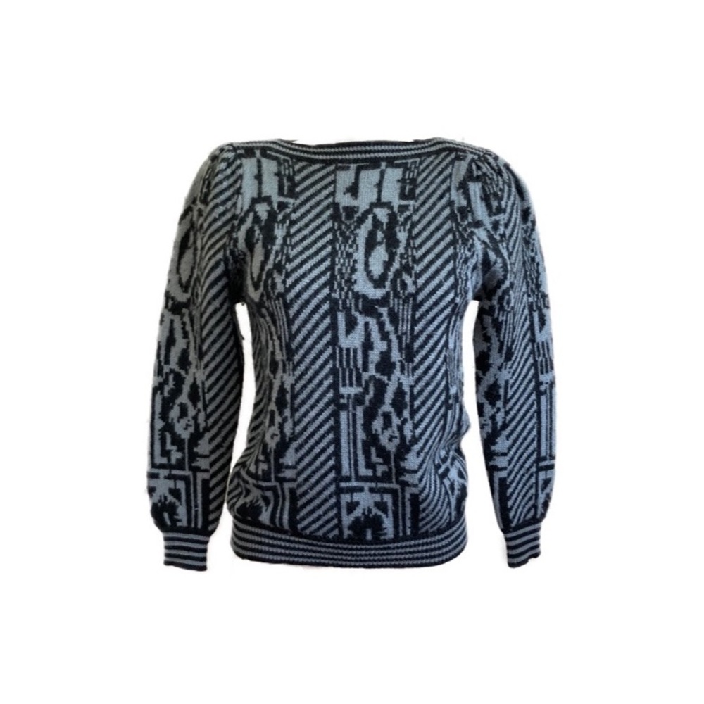 Vintage Black and Gray Sweater